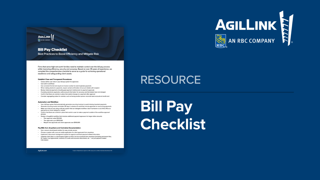 Bill Pay Checklist