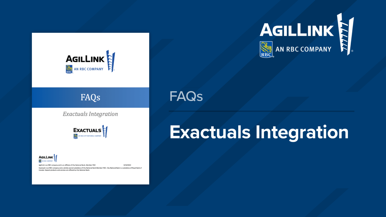 FAQs - Exactuals Integration